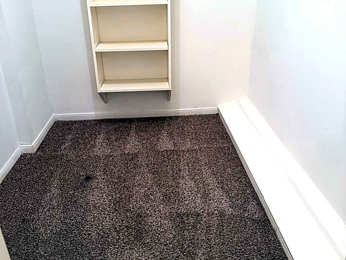 Empty closet cleaned for move out